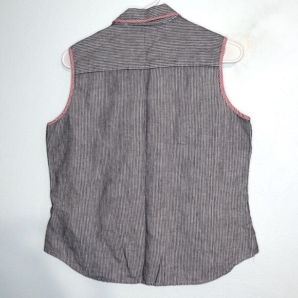 Women’s Norton McNaughton Linen Blend 4th of July button down vest size large - Picture 3 of 5